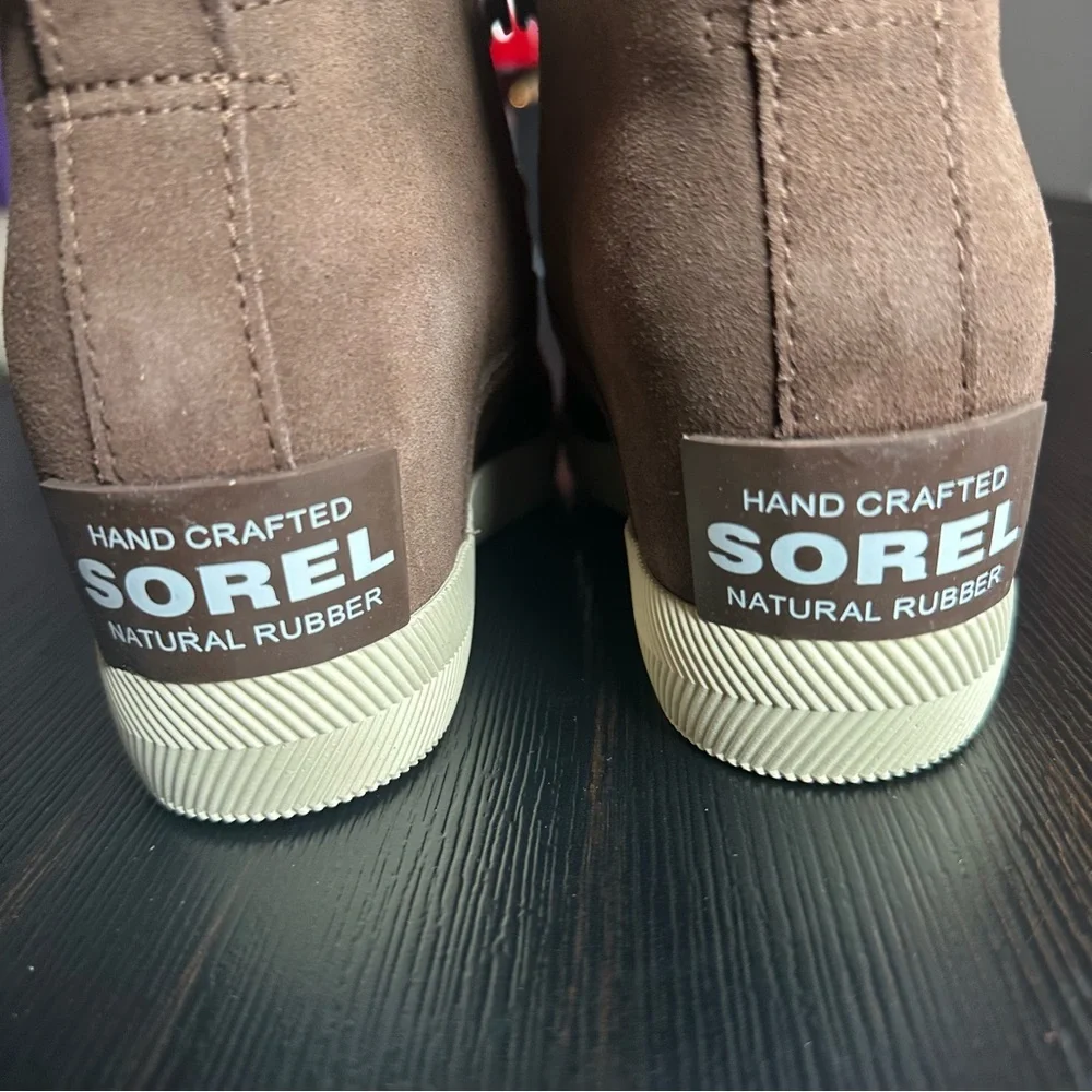 Women's SOREL Out N About Faux Shearling Bootie Tobacco/Natural Size 8
